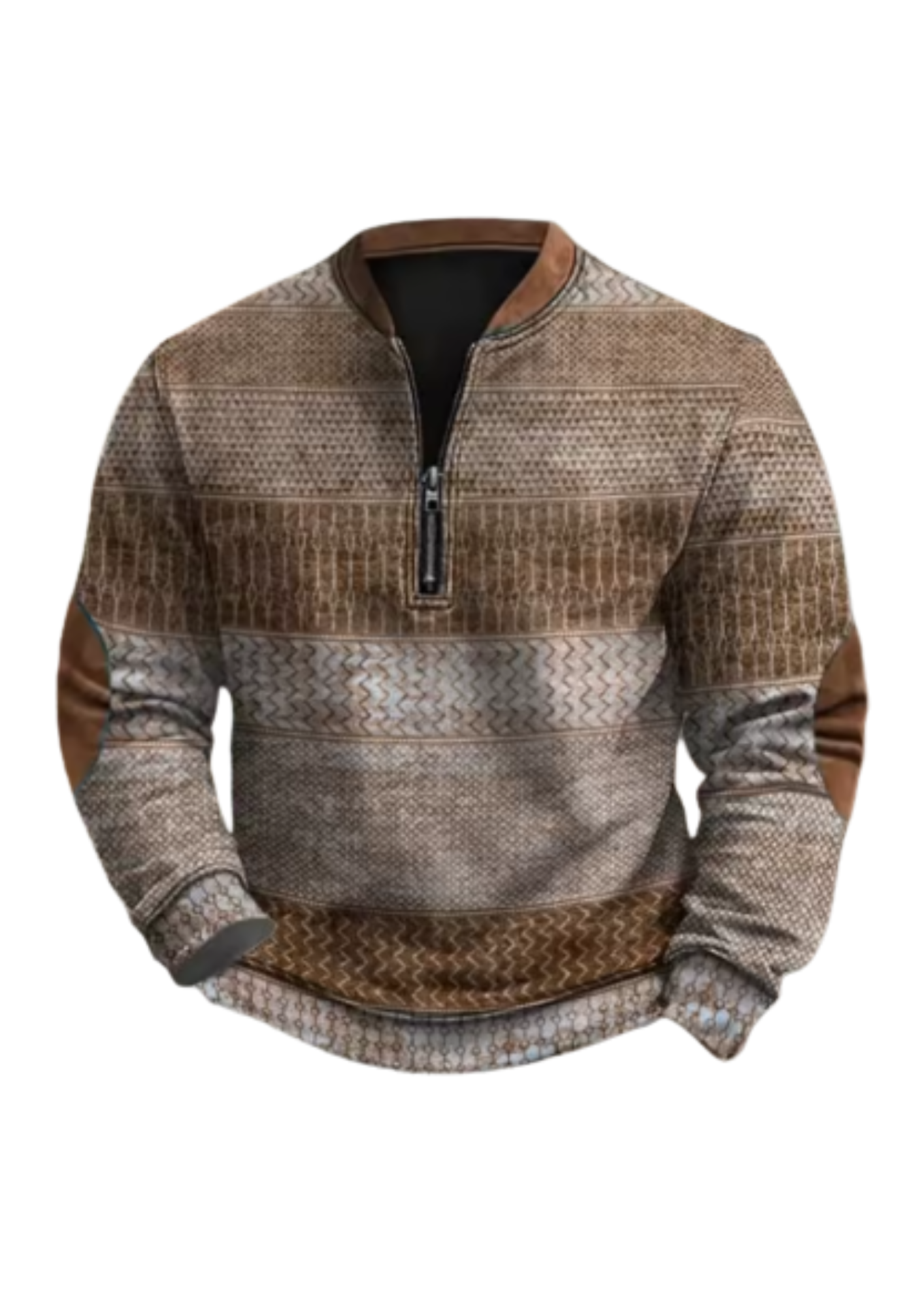 Vintage Textured Zip Hoodie