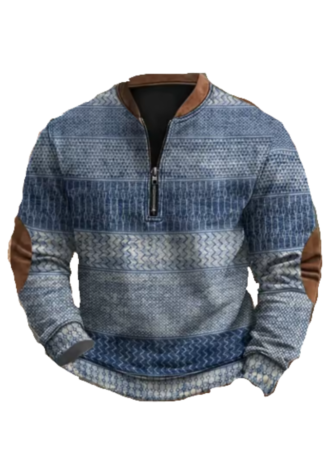 Vintage Textured Zip Hoodie