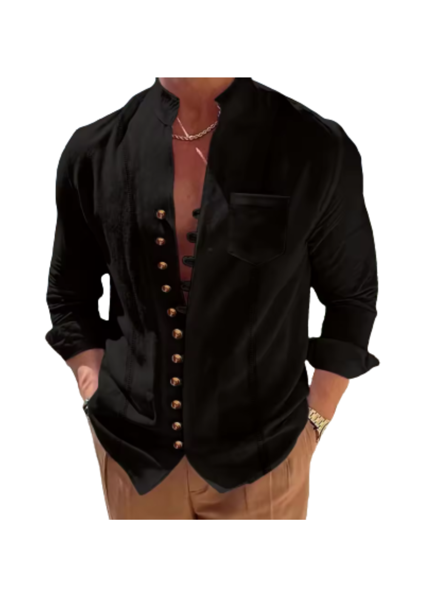 2025 Retro Stand-Collar Shirt