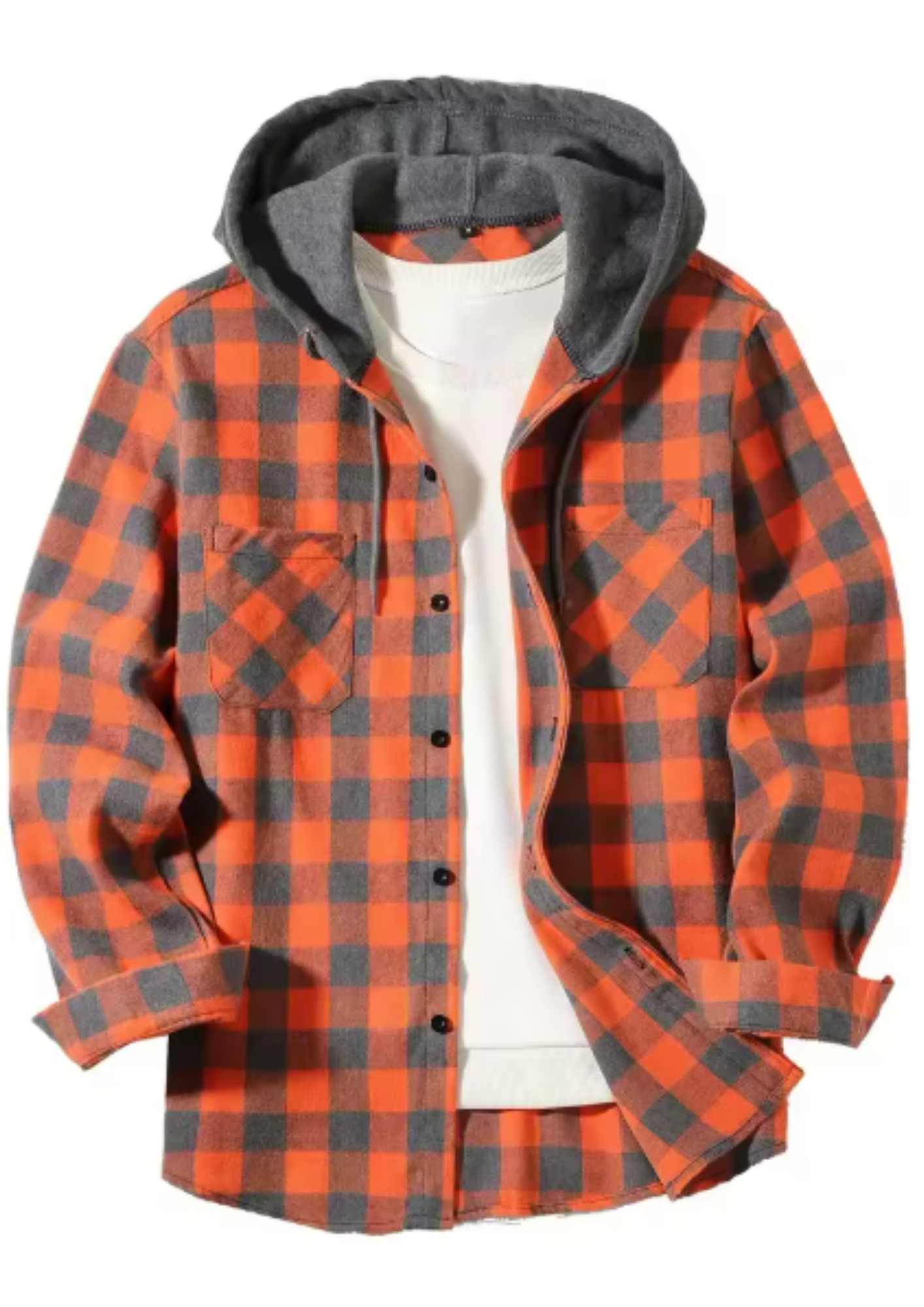 Classic Plaid Hooded Shirt
