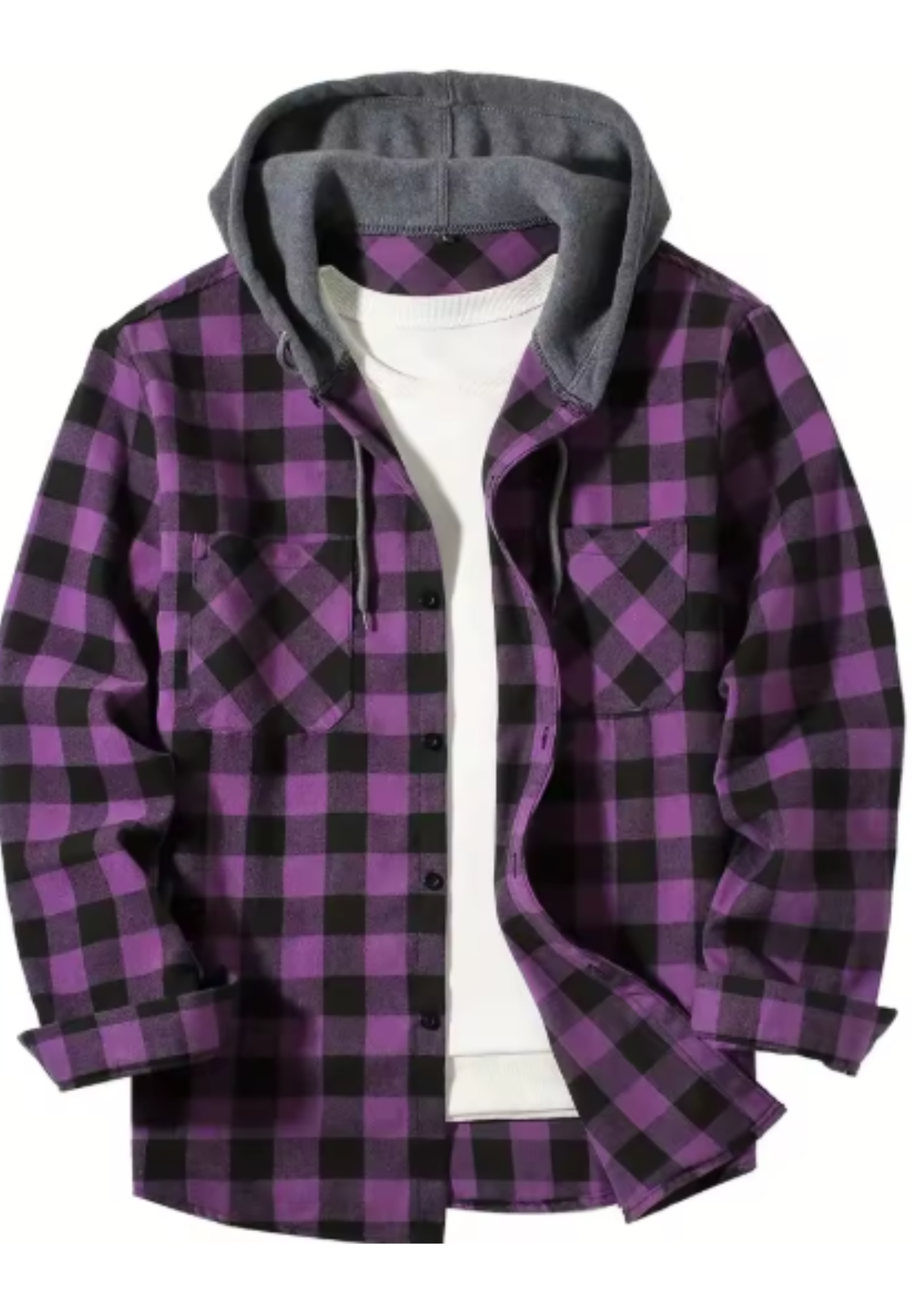 Classic Plaid Hooded Shirt