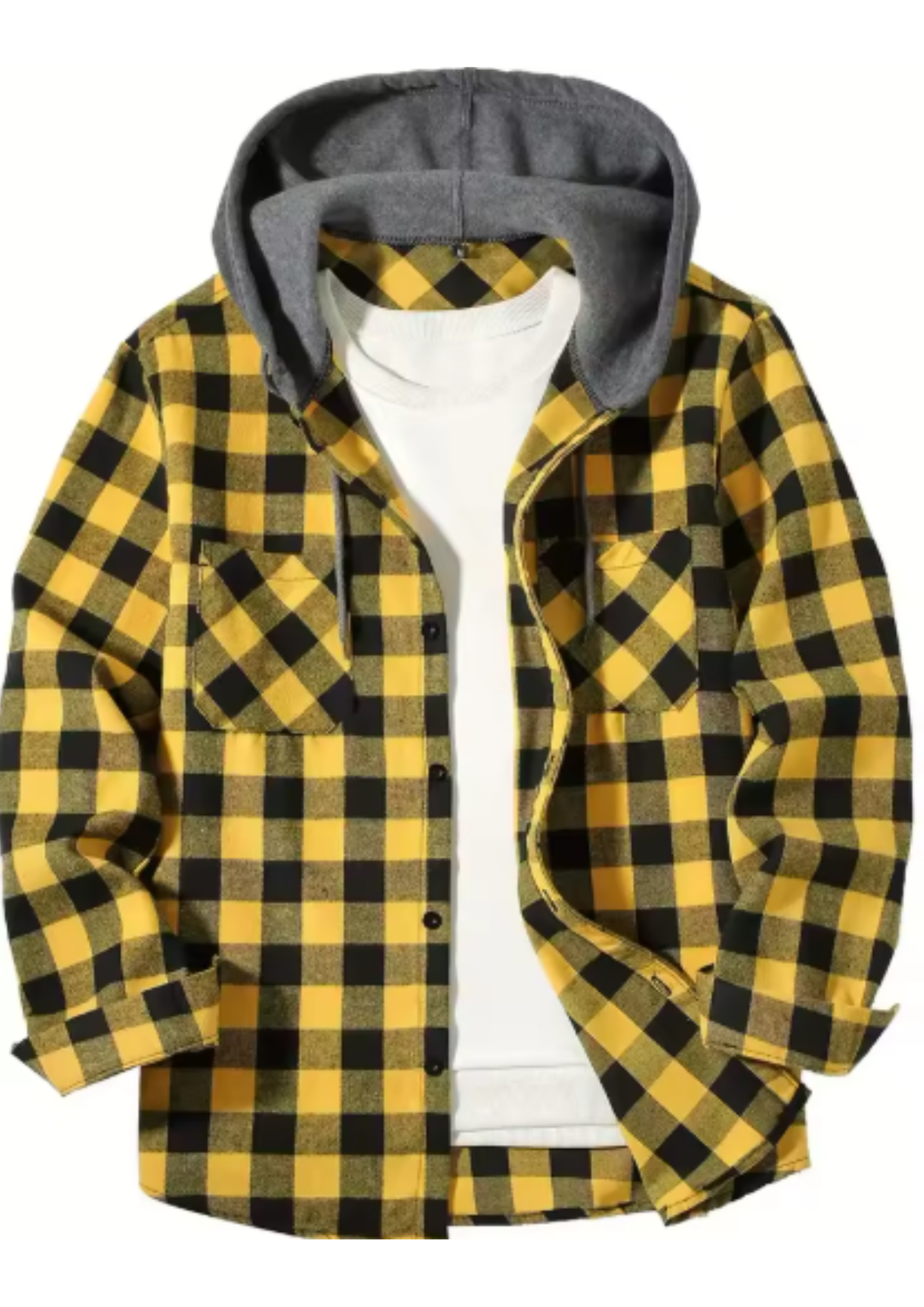 Classic Plaid Hooded Shirt